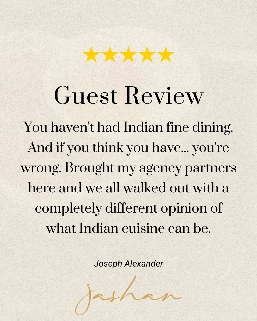 Jashan Dallas Facebook ad: The Kitchen Has It From Here