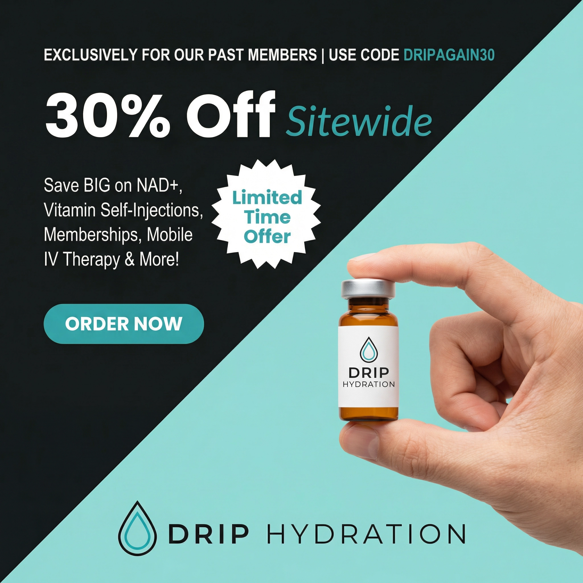 Drip Hydration Facebook ad