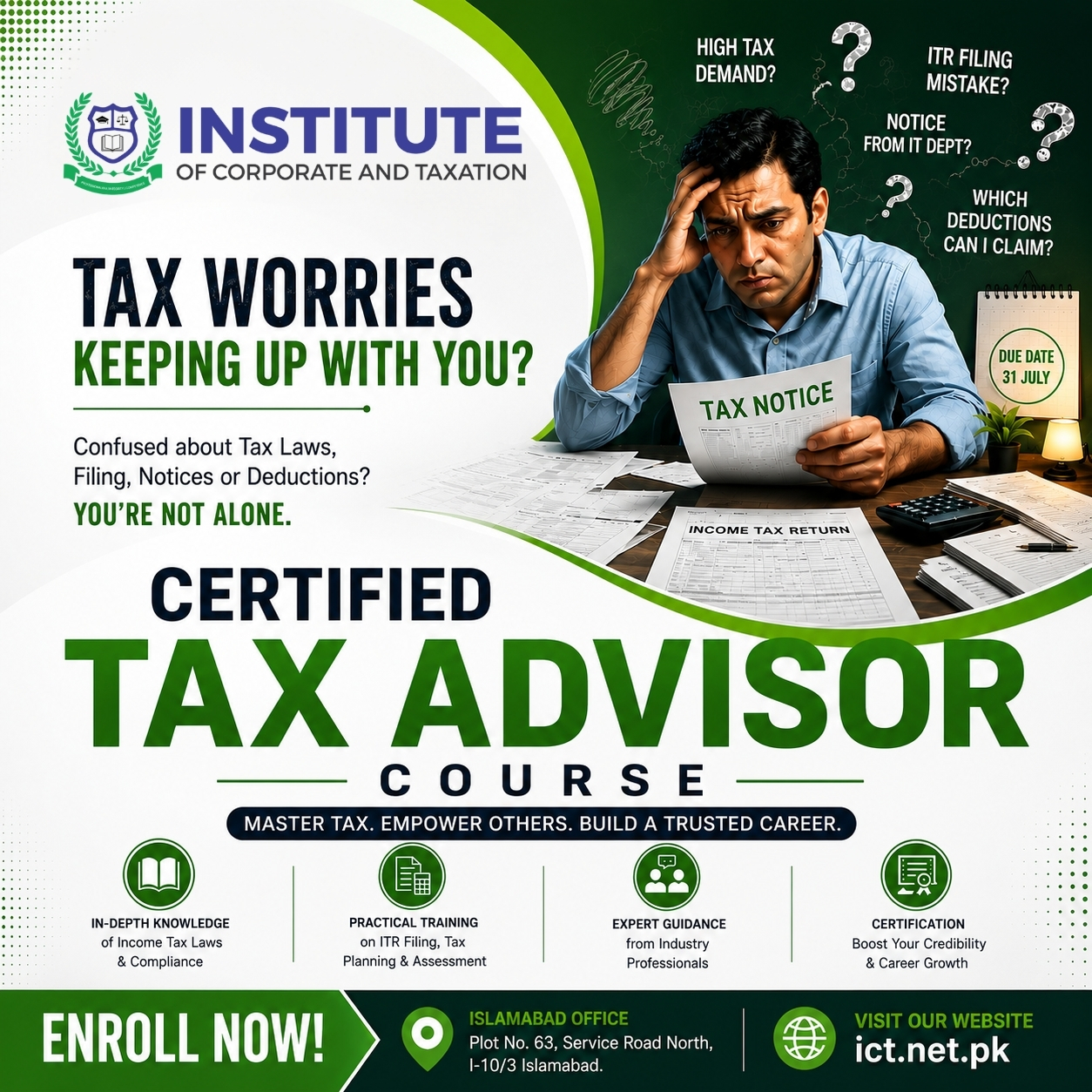 Institute of Corporate and Taxation of Pakistan Facebook ad