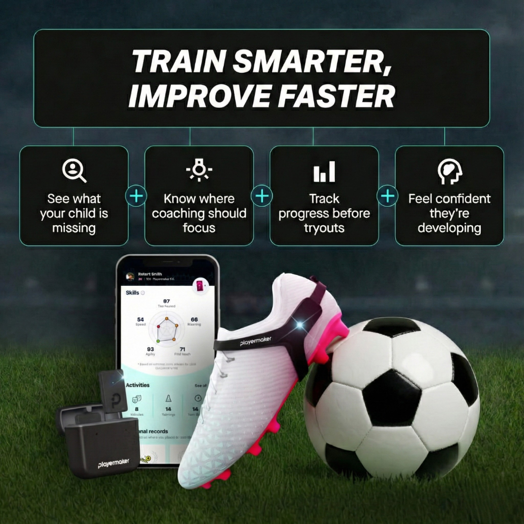 Playermaker Facebook ad: Real Match Data. Real Results.