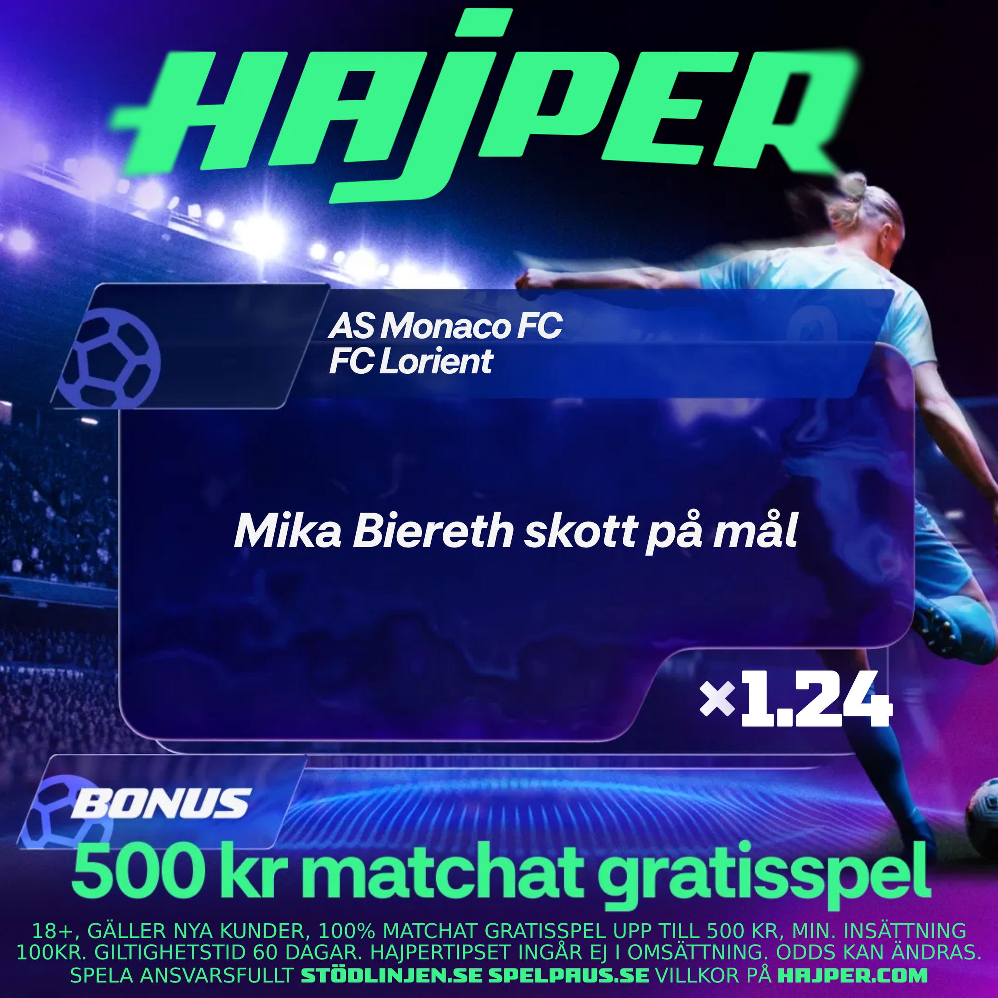 Hajper Facebook ad: Hitta spelet i matchen