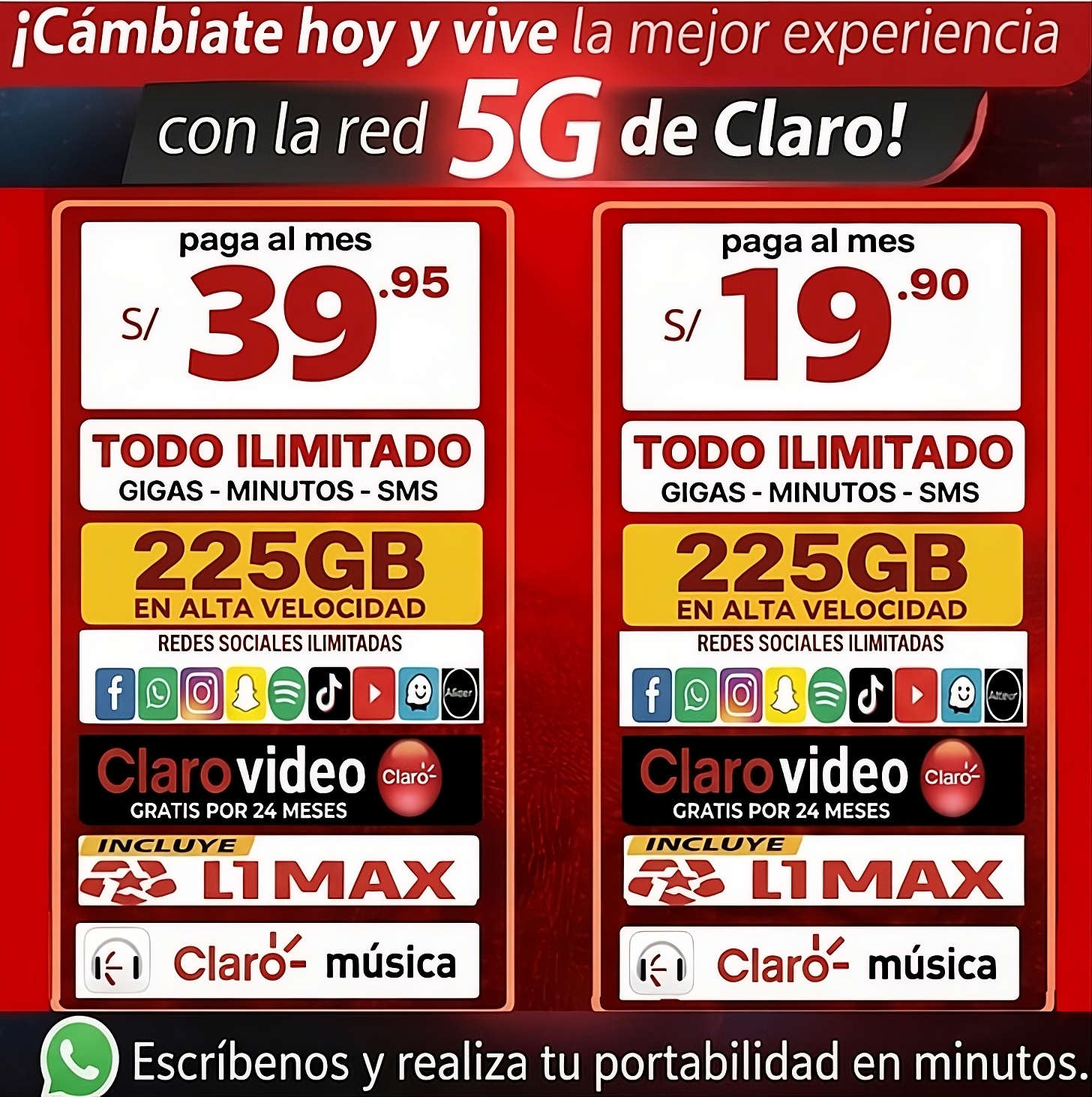 Perú Claro Facebook ad: Chatea con nosotros