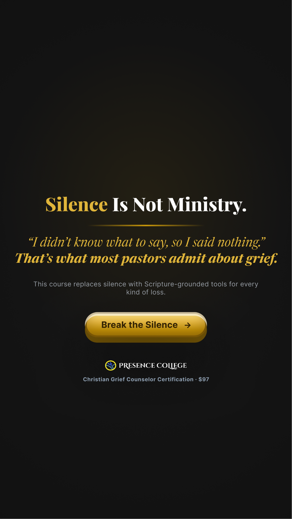 Presence College Facebook ad