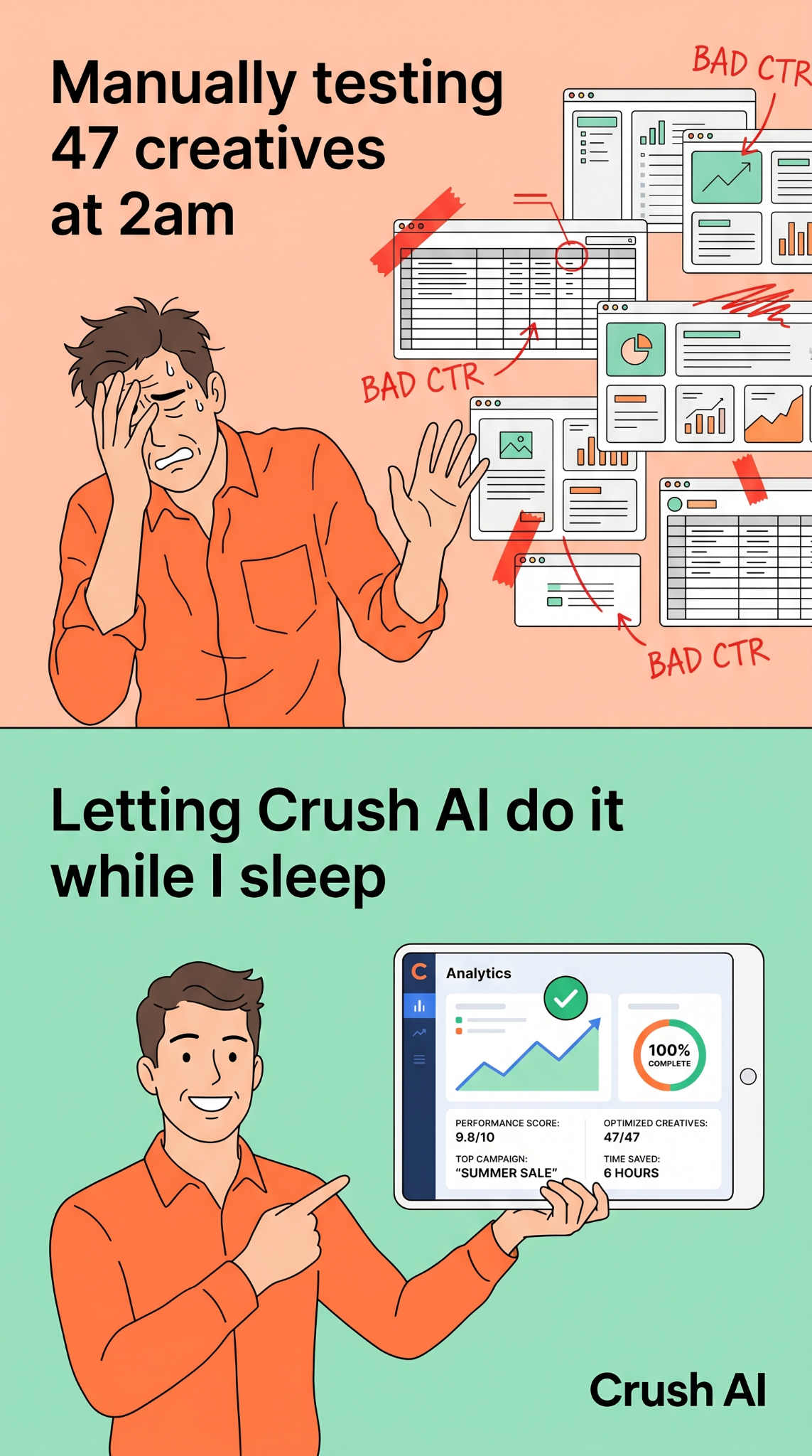trycrush.ai Facebook ad