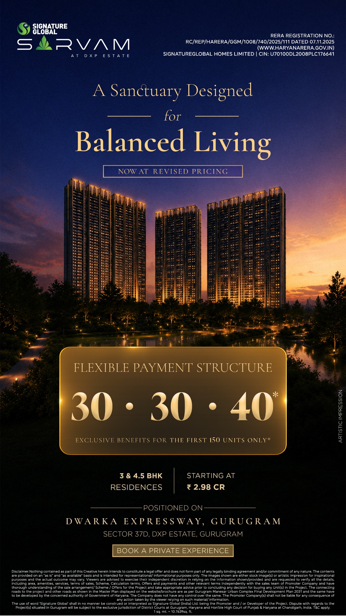 Signature Global Facebook ad