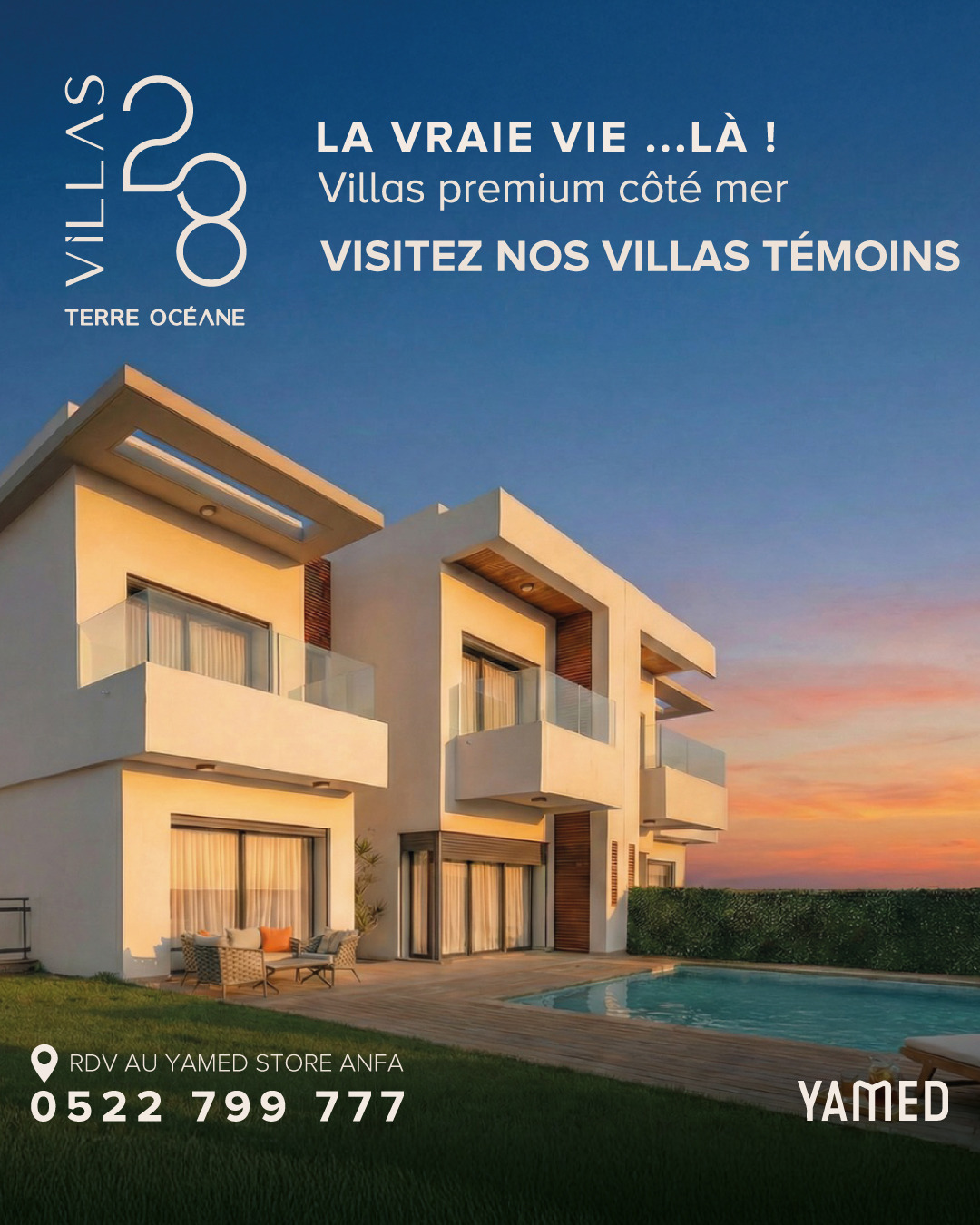 Villas 28 by Terre Océane Facebook ad from Jan 17, 2026