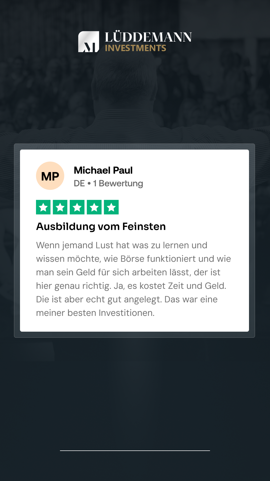 Mario Lüddemann Facebook ad