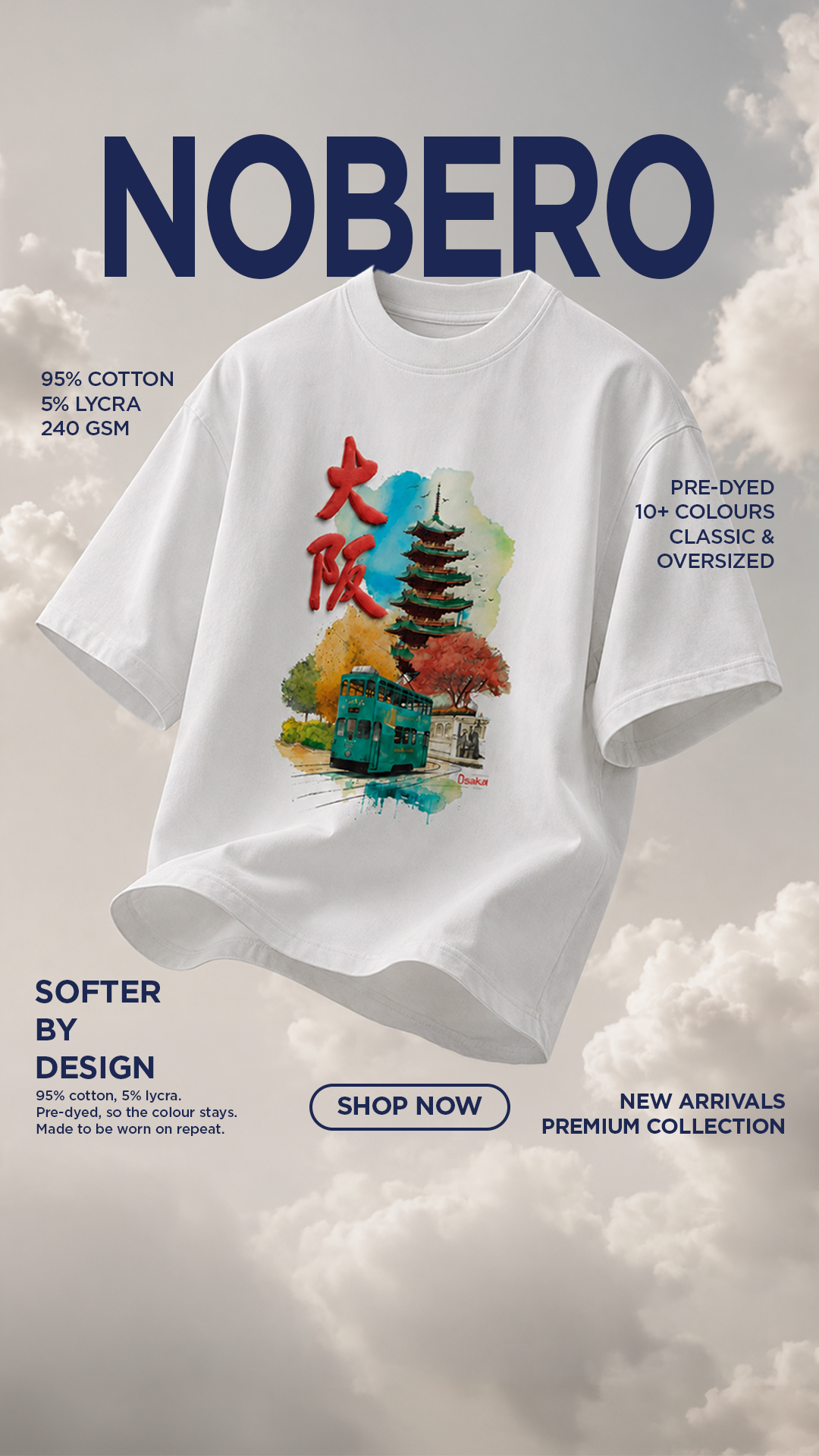 Nobero Facebook ad: Premium Heavy Gauge Tees