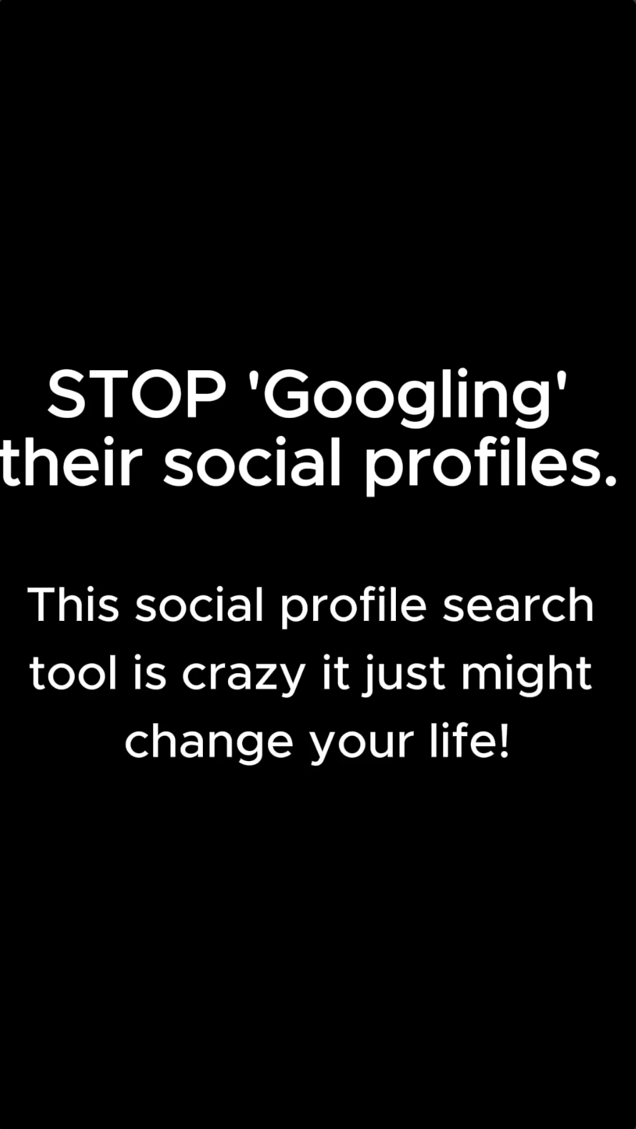 PeopleSmart.com Facebook ad: Try A Social Profile Search