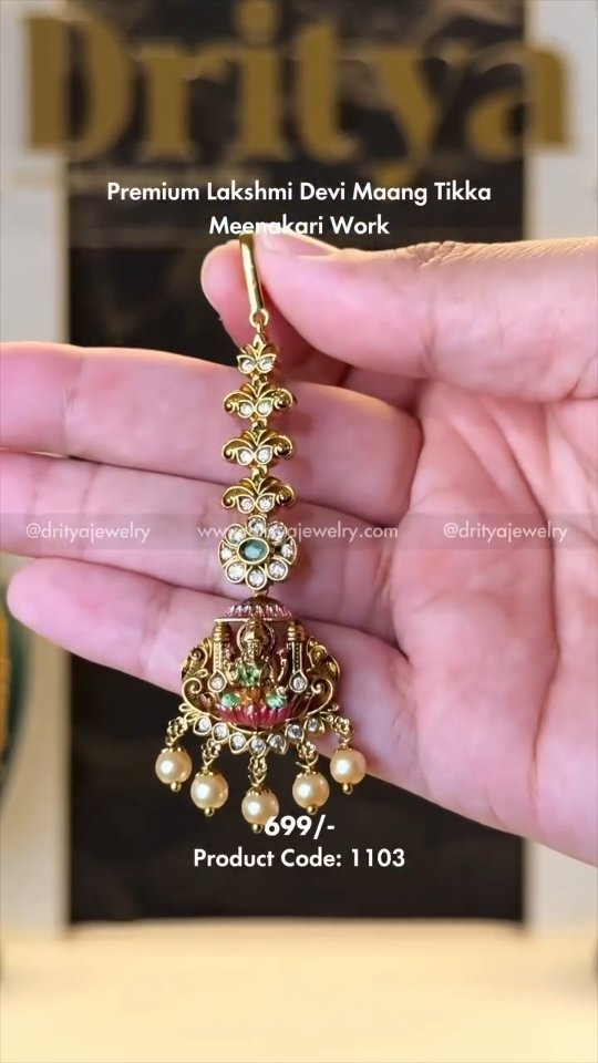 Dritya Jewelry Facebook ad: Price: ₹699 • Comment 1103 or DM CODE1103…