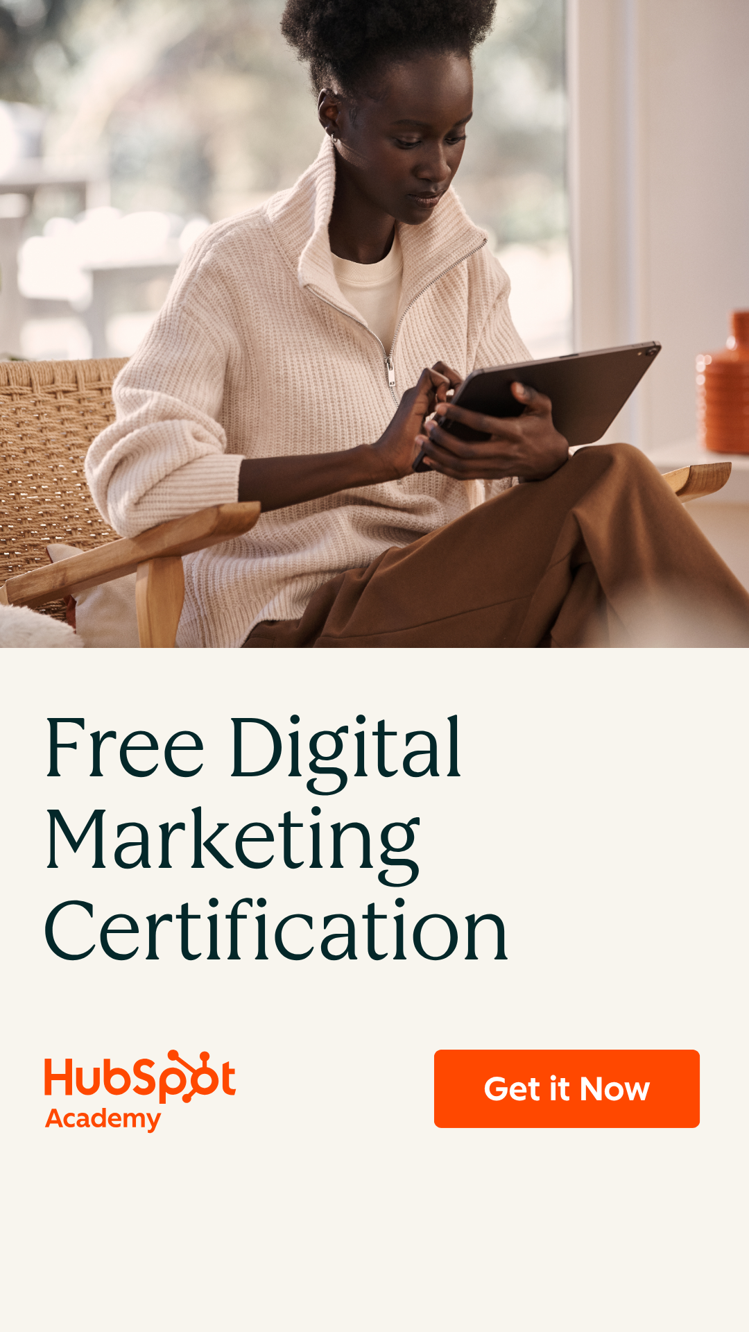 HubSpot Academy Facebook ad
