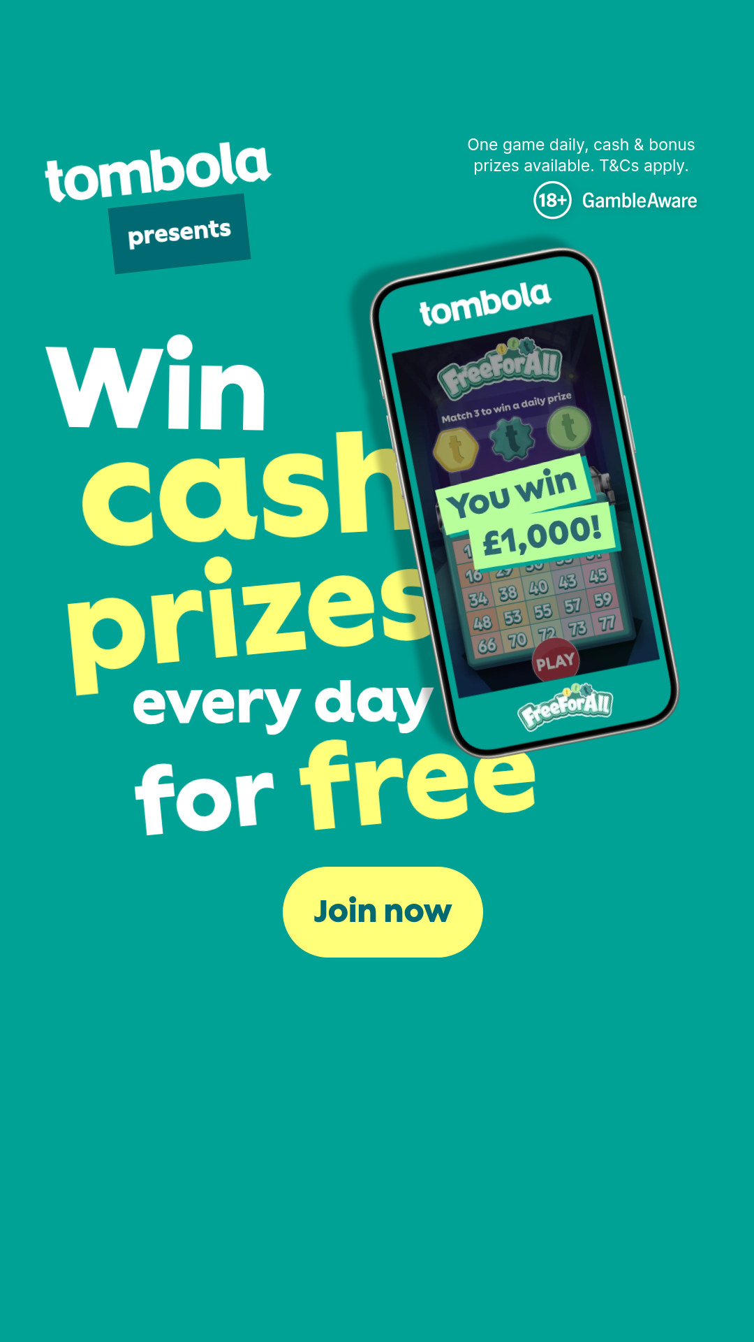 tombola Facebook ad