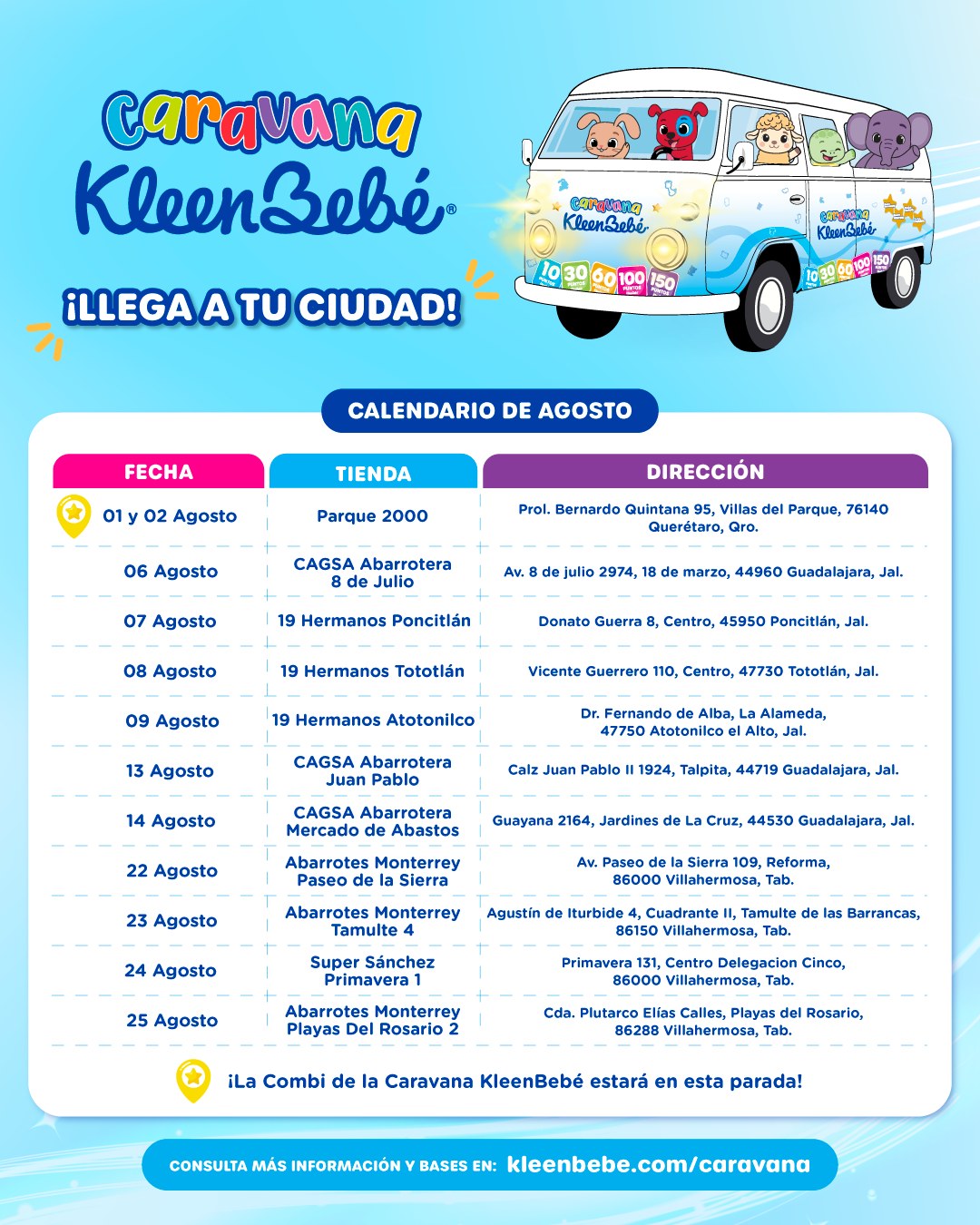 KleenBebé Facebook ad: ¡La aventura continúa este agosto!