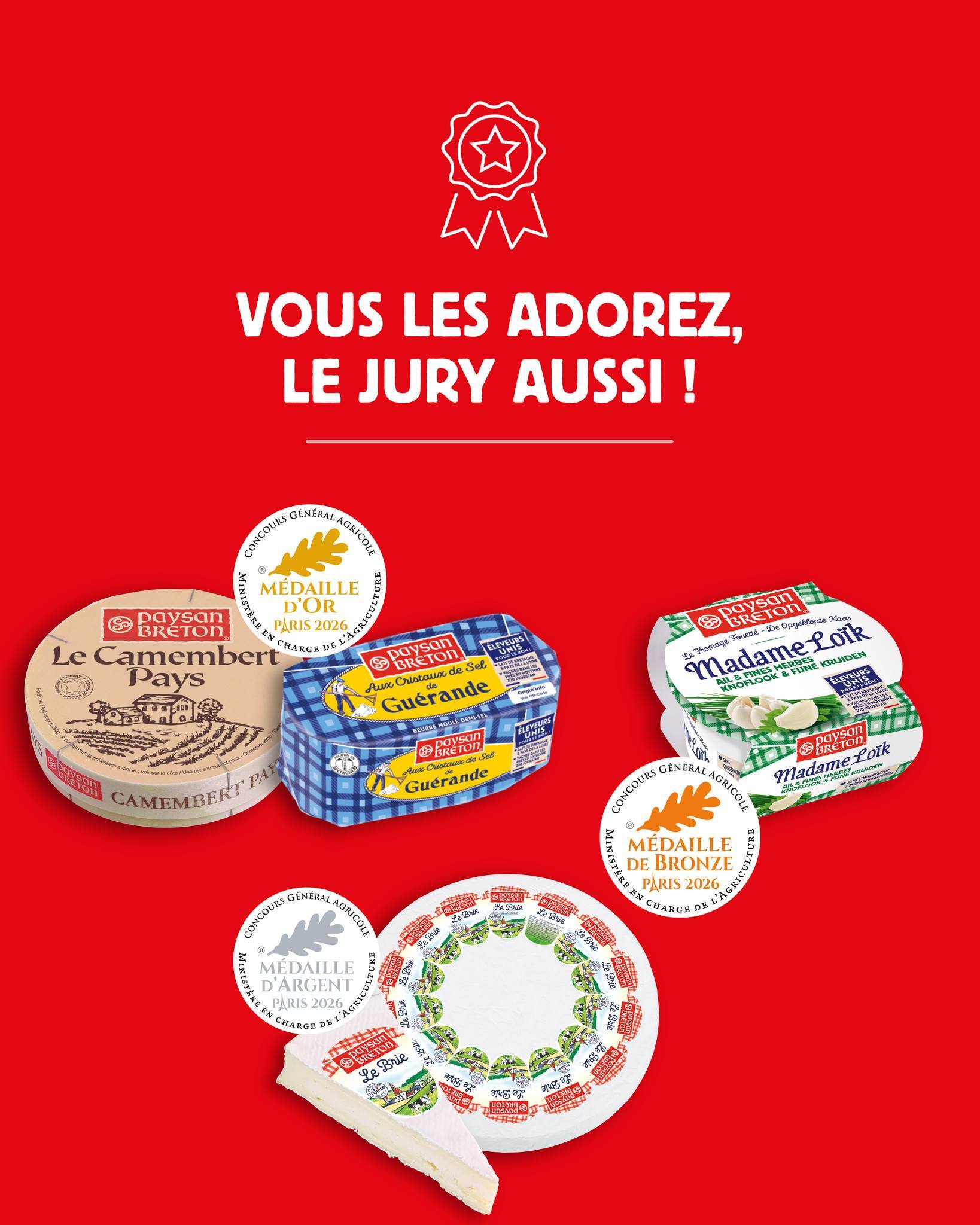 Paysan Breton Outre-Mer Facebook ad: Grande nouvelle! Paysan Breton a remporté 4 médailles…