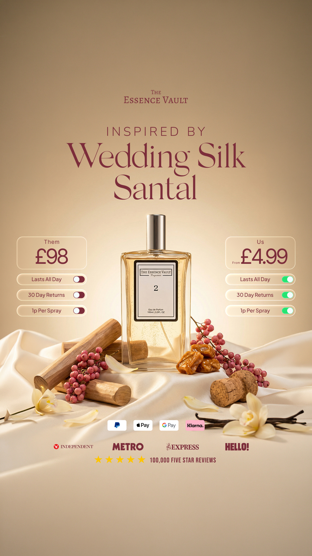 The Essence Vault Facebook ad