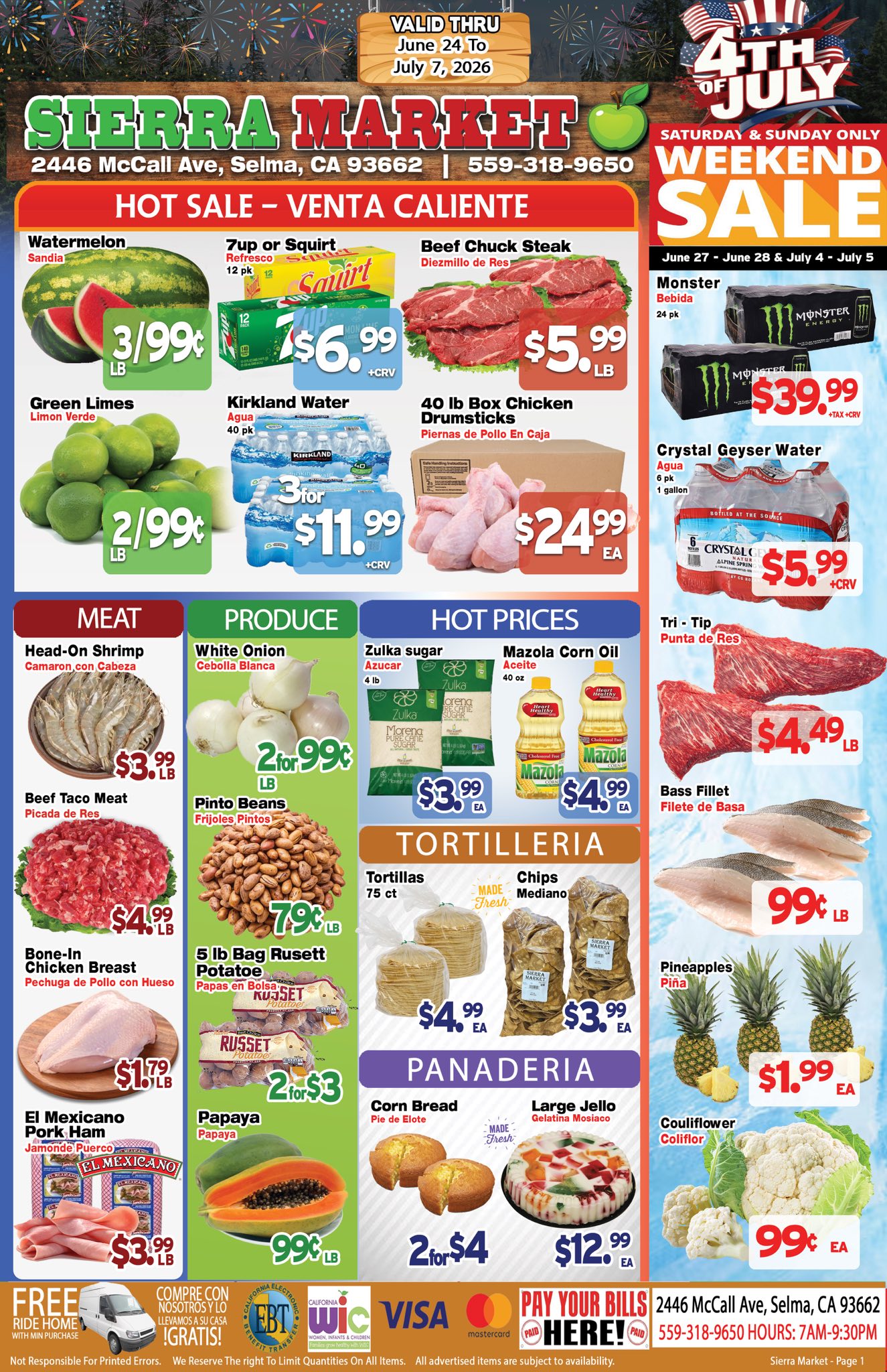 Sierra Market Selma Facebook ad: Sierra Market - Big Savings Are Here!