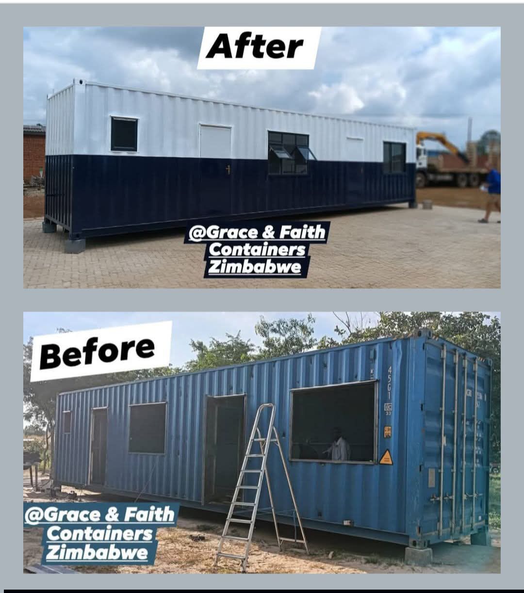Grace & Faith Containers Zimbabwe Facebook ad