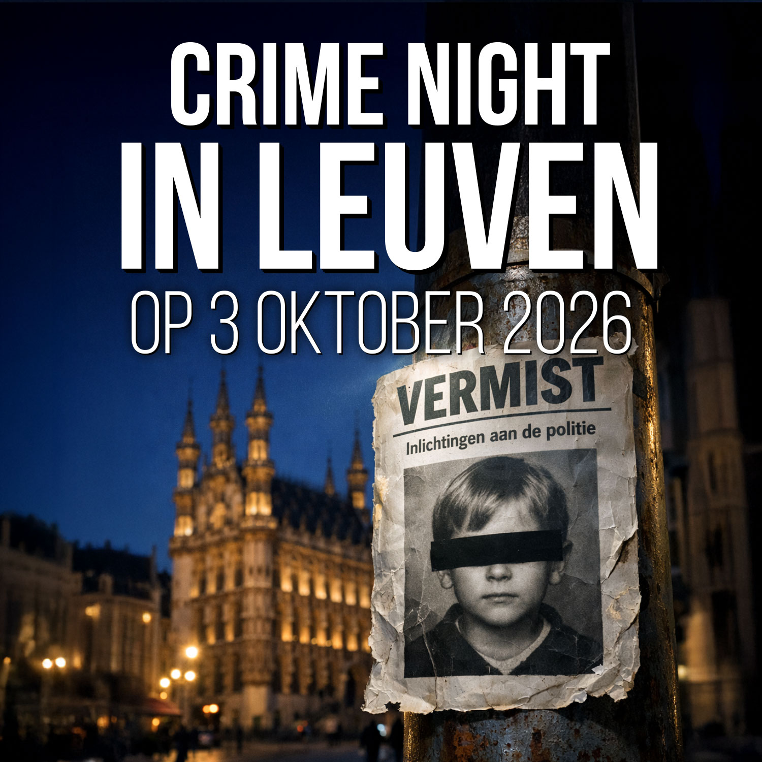 Crime Night Events Facebook ad: True Crime-avond in Leuven