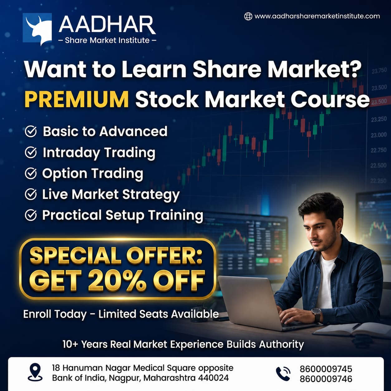 Aadhar Share Market Institute Facebook ad