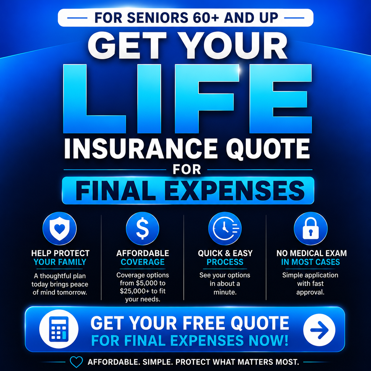 Trusted Final Expenses Facebook ad: Affordable Final Expense Coverage Options