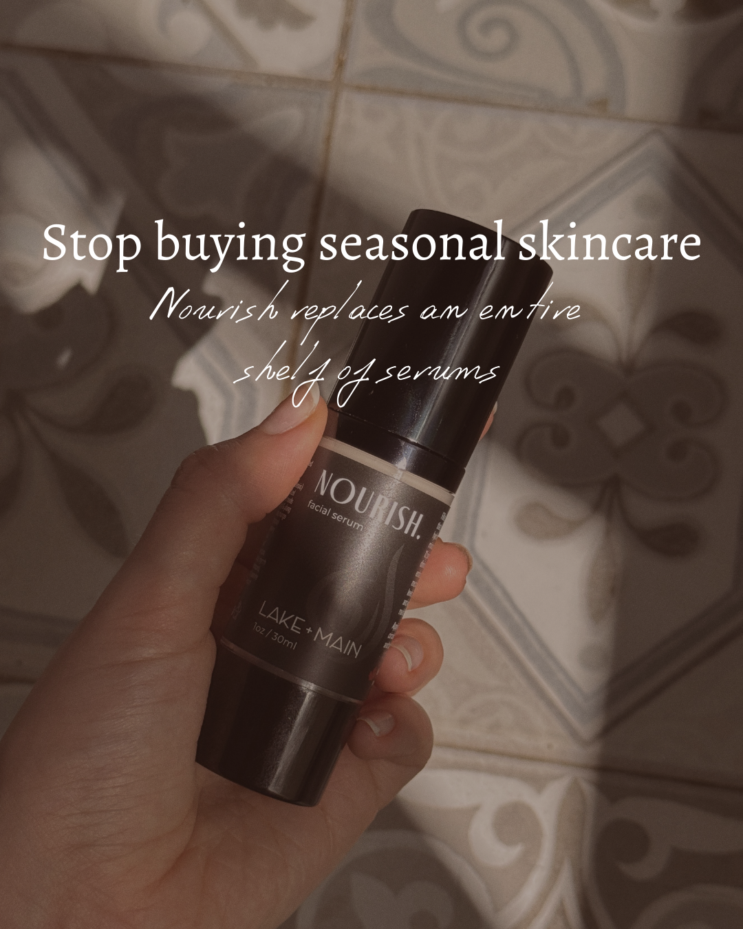 Lake and Main Facebook ad: Save 15% on the last moisturizing serum you'll…