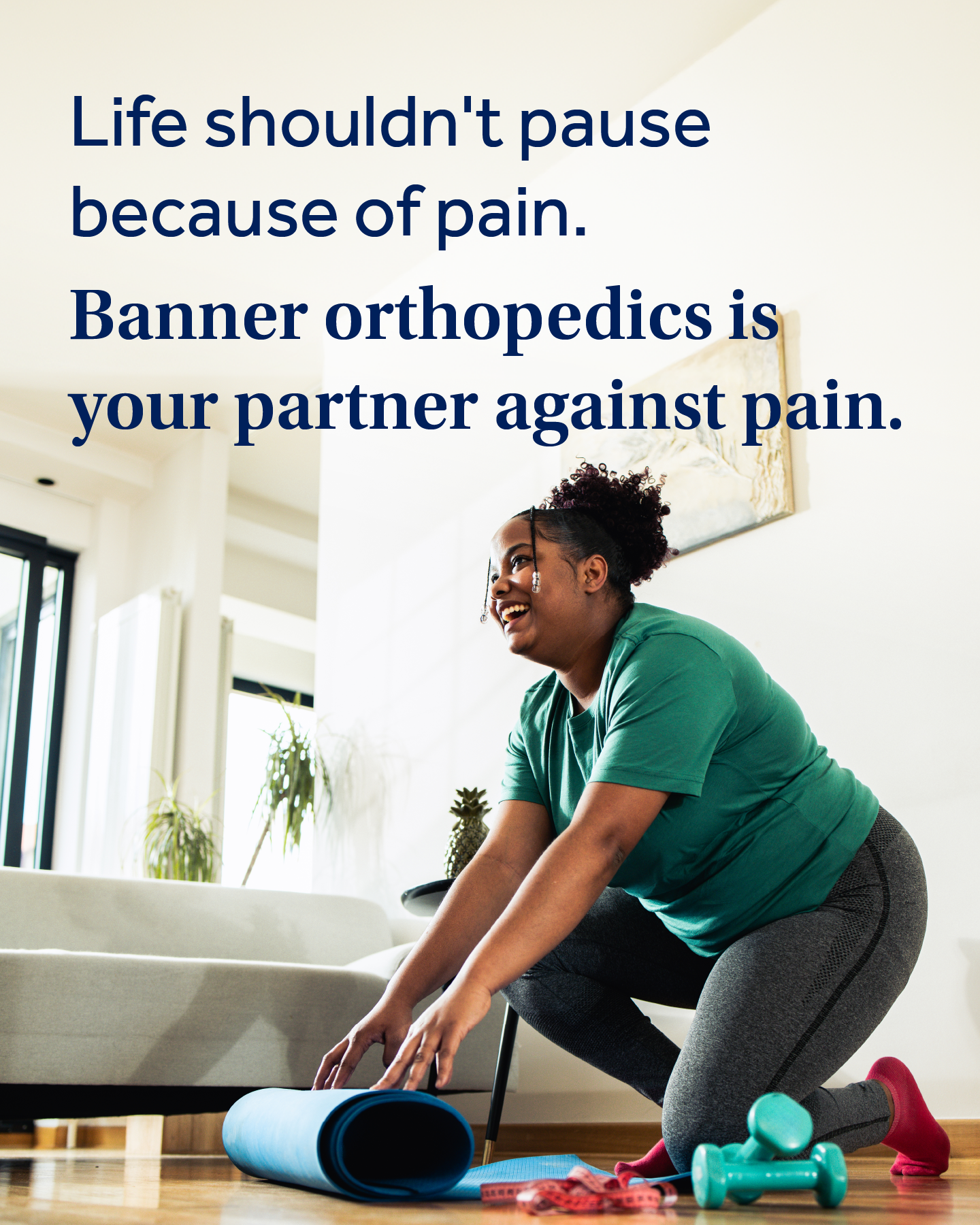 Banner Health Facebook ad: Find relief from pain.