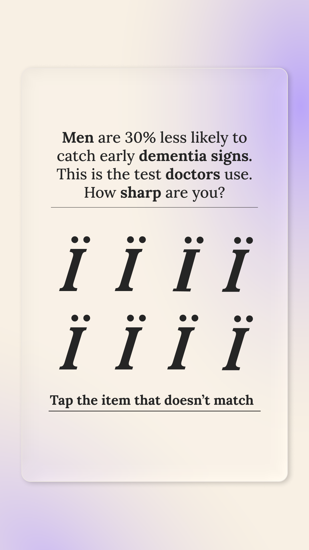 Brain Health Check Facebook ad