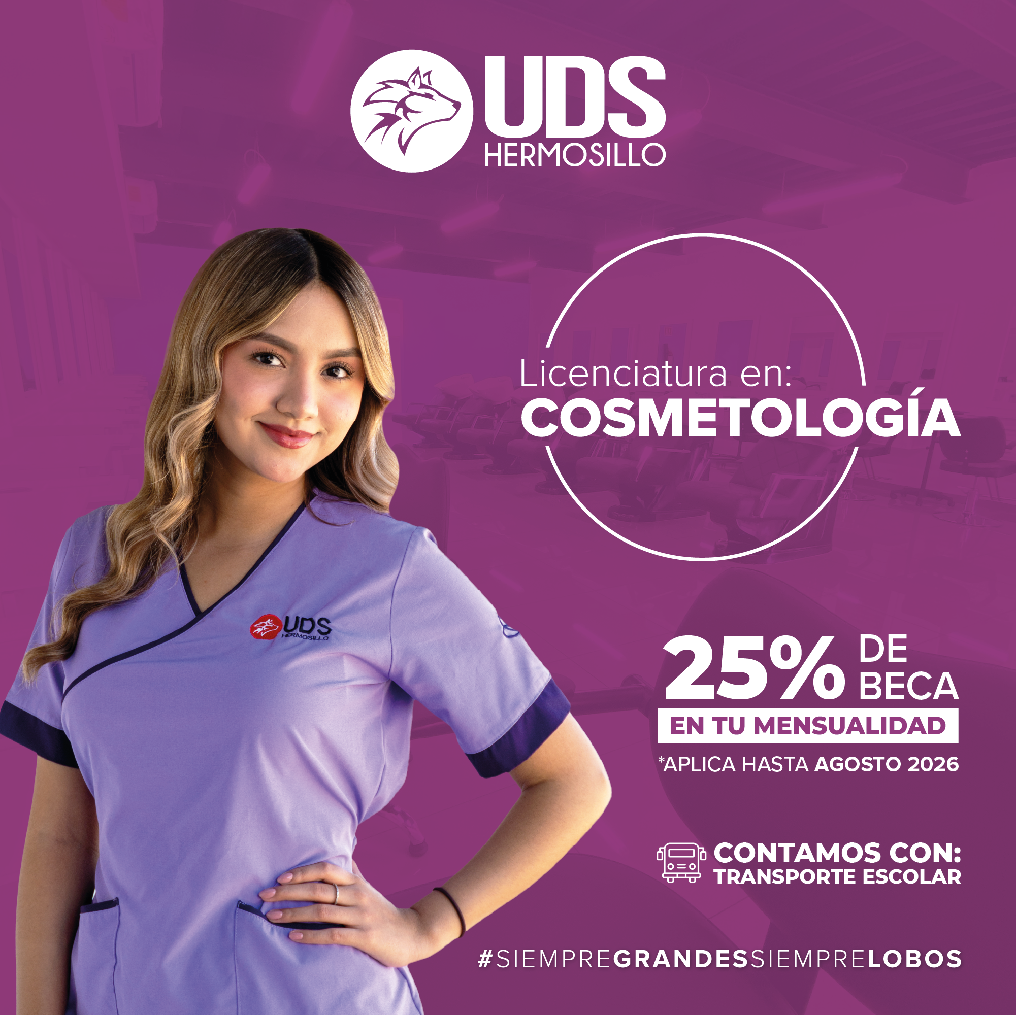 Universidad Durango Santander Campus Hermosillo Facebook ad: Únete a la gran familia LOBOS