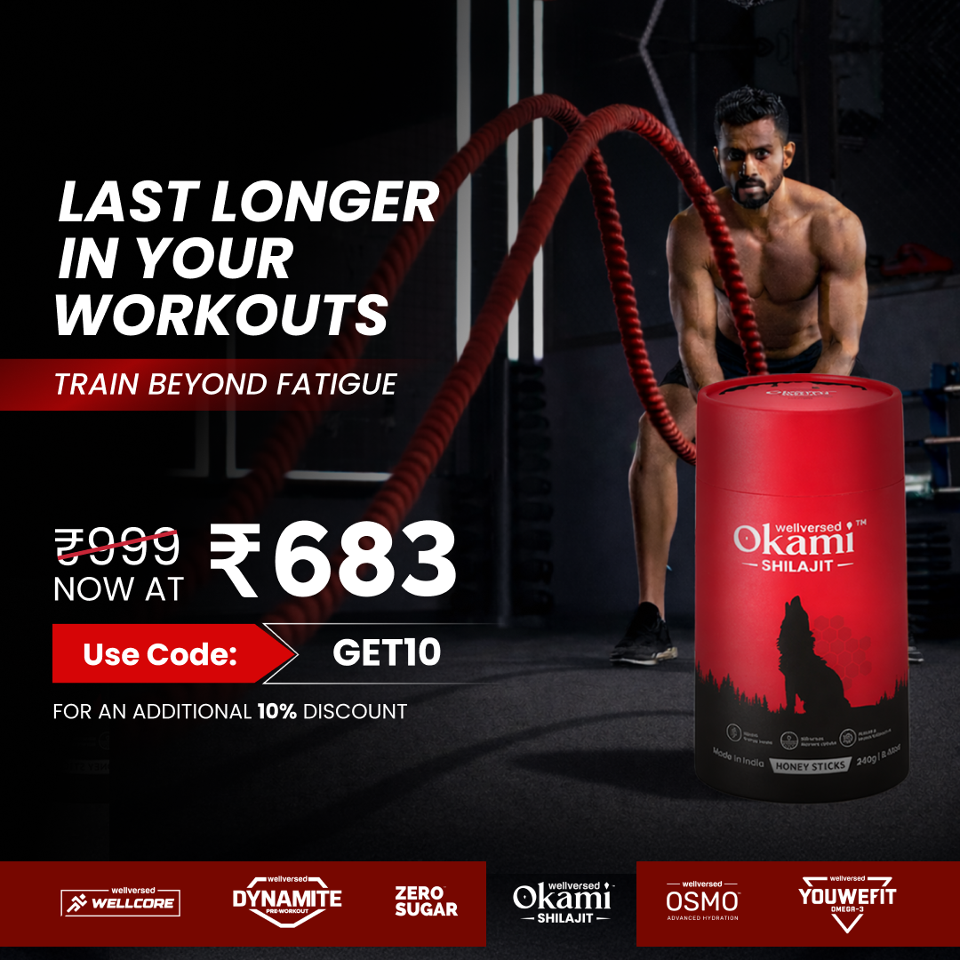 Okami - Wellversed Brand Facebook ad: Train beyond fatigue