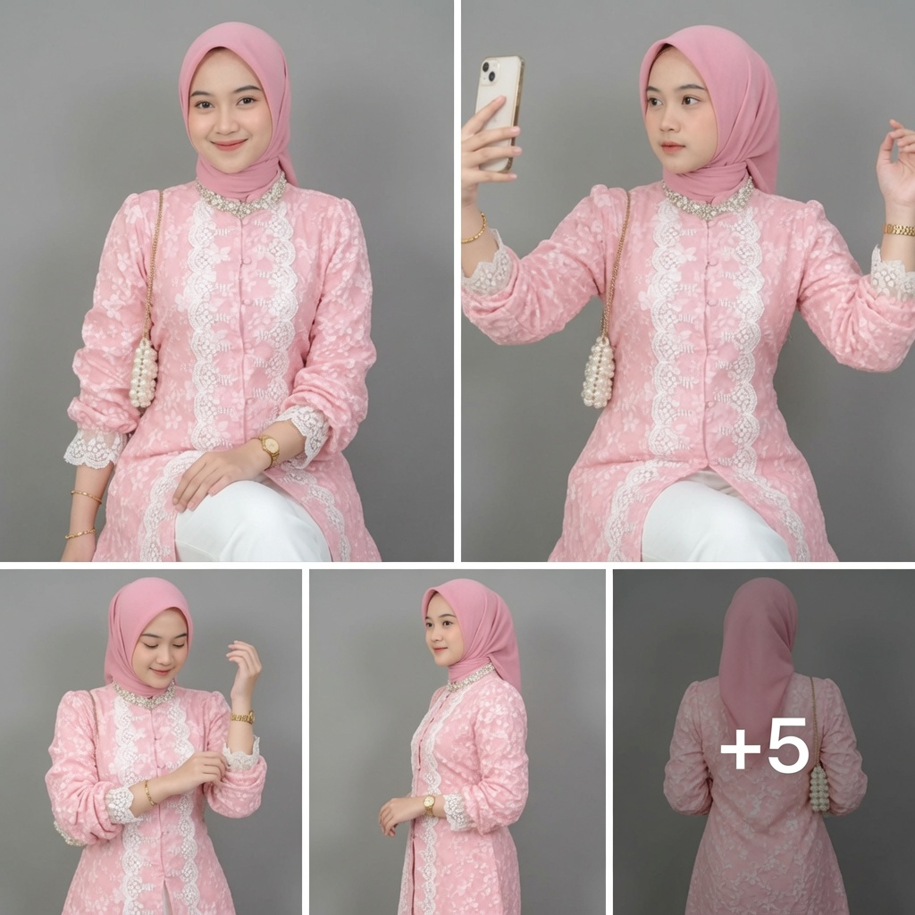 Outfit Kekinian Facebook ad: Jual Araya Tunik Embose Jaguar - Tunik Kondangan | Shopee…