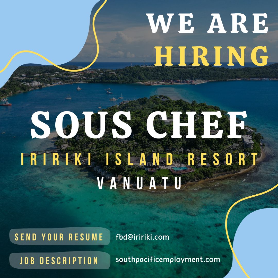 South Pacific Employment Facebook ad: Iririki Island Resort & Spa Vanuatu is Hiring!