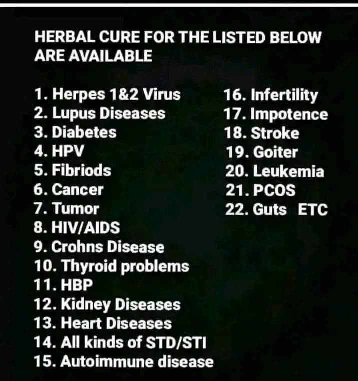 Herbalist Charles Facebook ad: Are you Suffering From any of this drop…