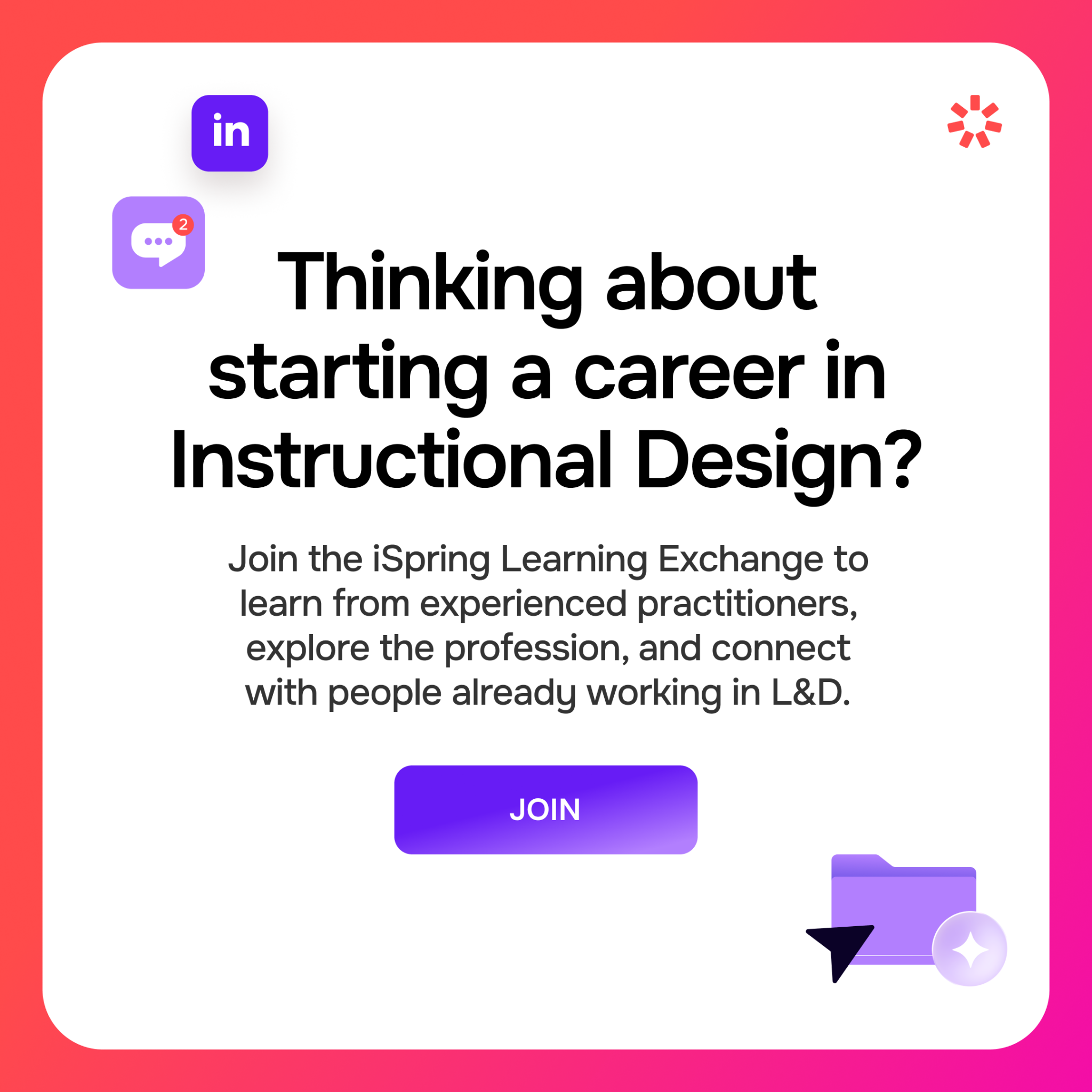 ISpring Solutions Facebook ad: Instructional Design & L&D Community | iSpring Learning…