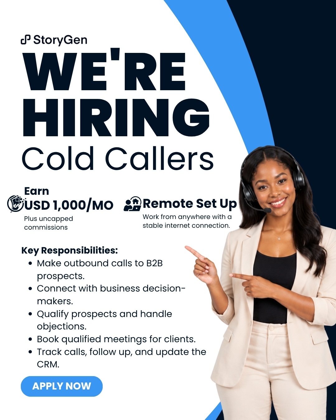 StoryGen Facebook ad: Still stuck in cold calling roles that expect everything…