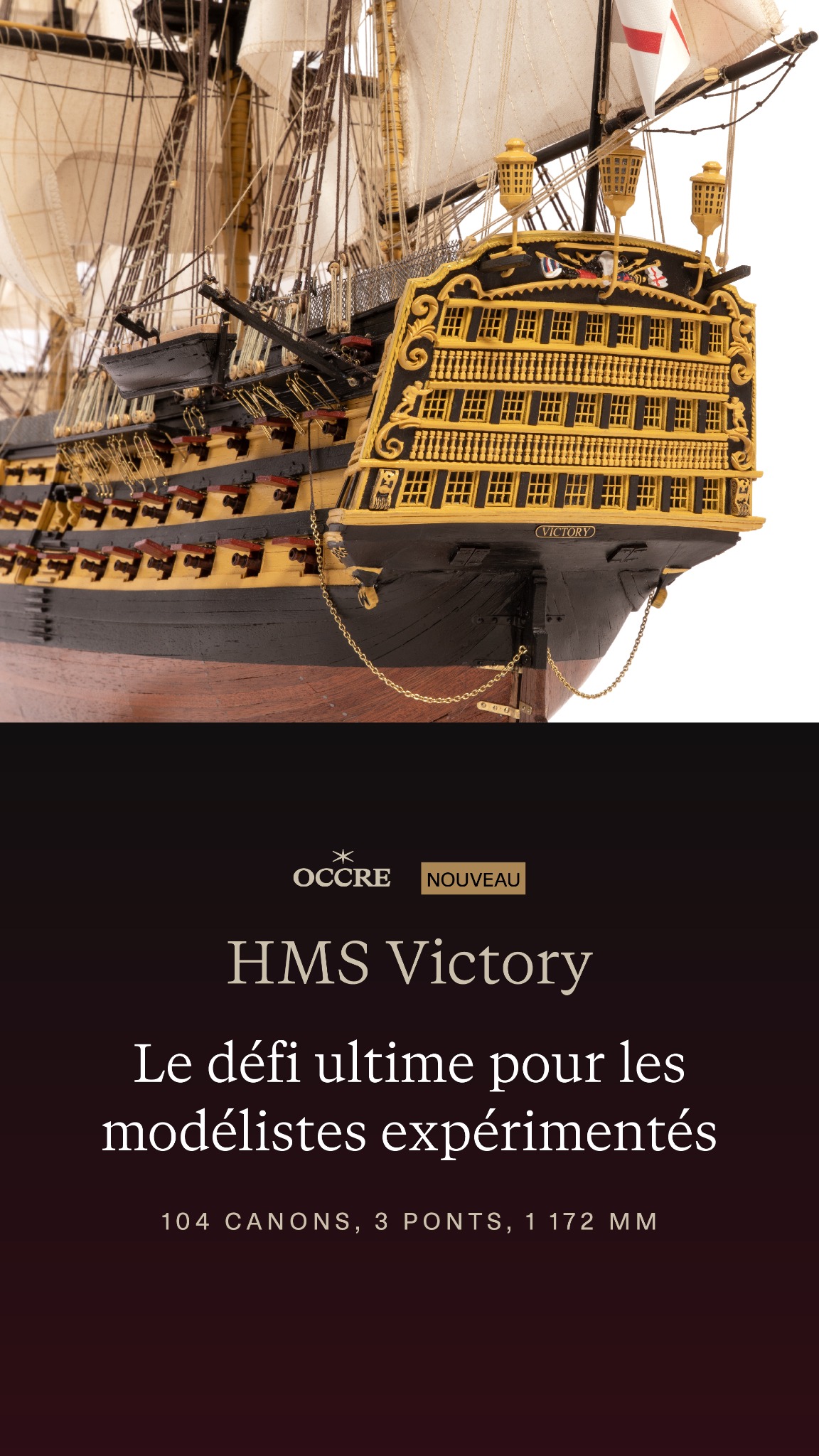OcCre International Facebook ad: Découvrez HMS Victory