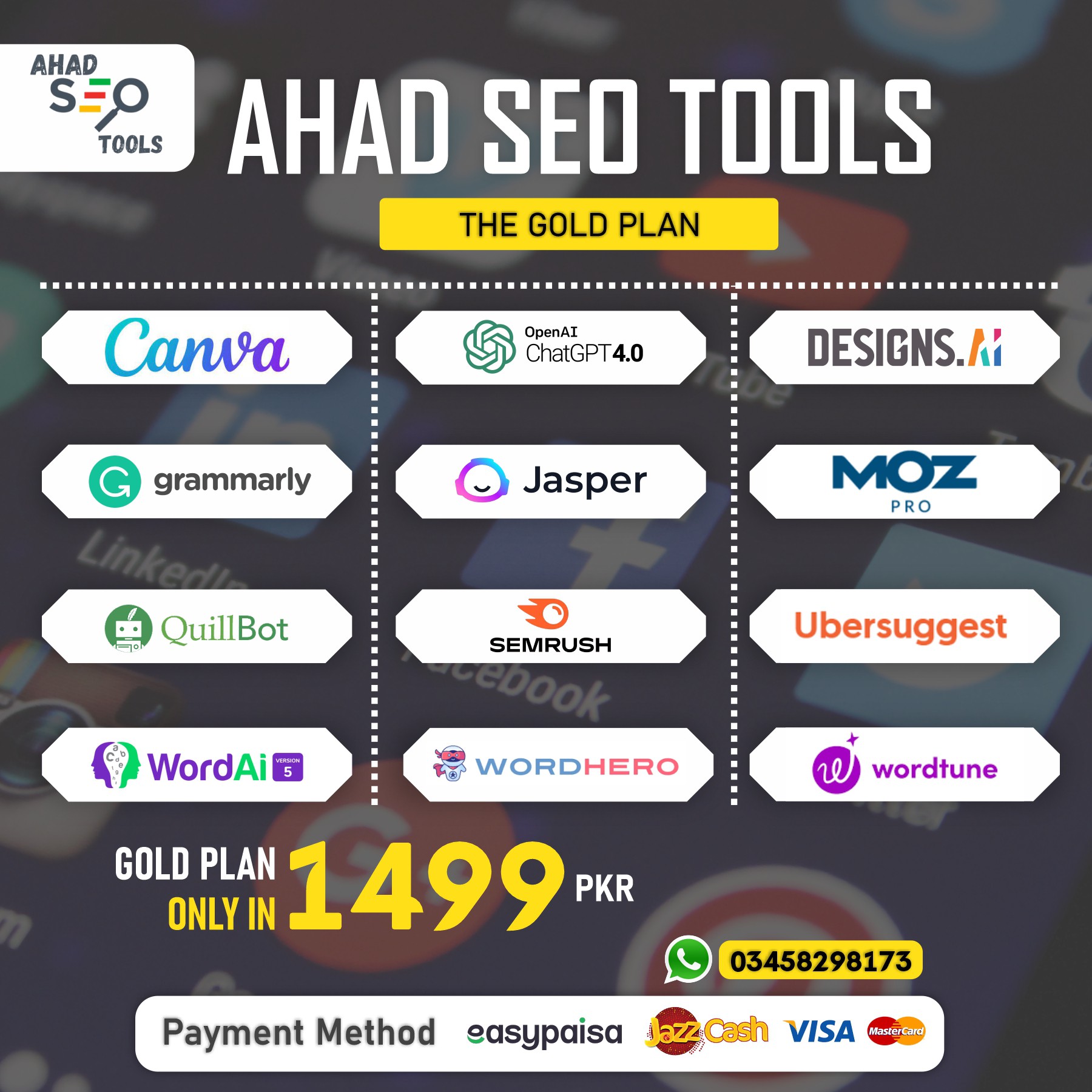 Ahad SEO Tools Facebook ad: Chat with us