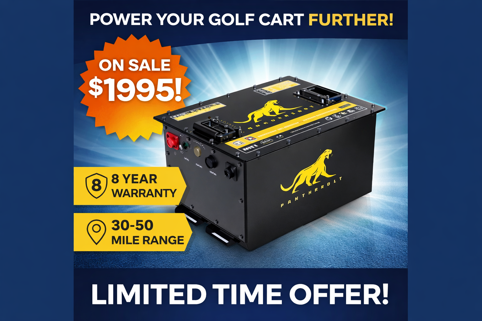 Sunshine State Golf Carts Ocala Facebook ad: Full Lithium Conversions