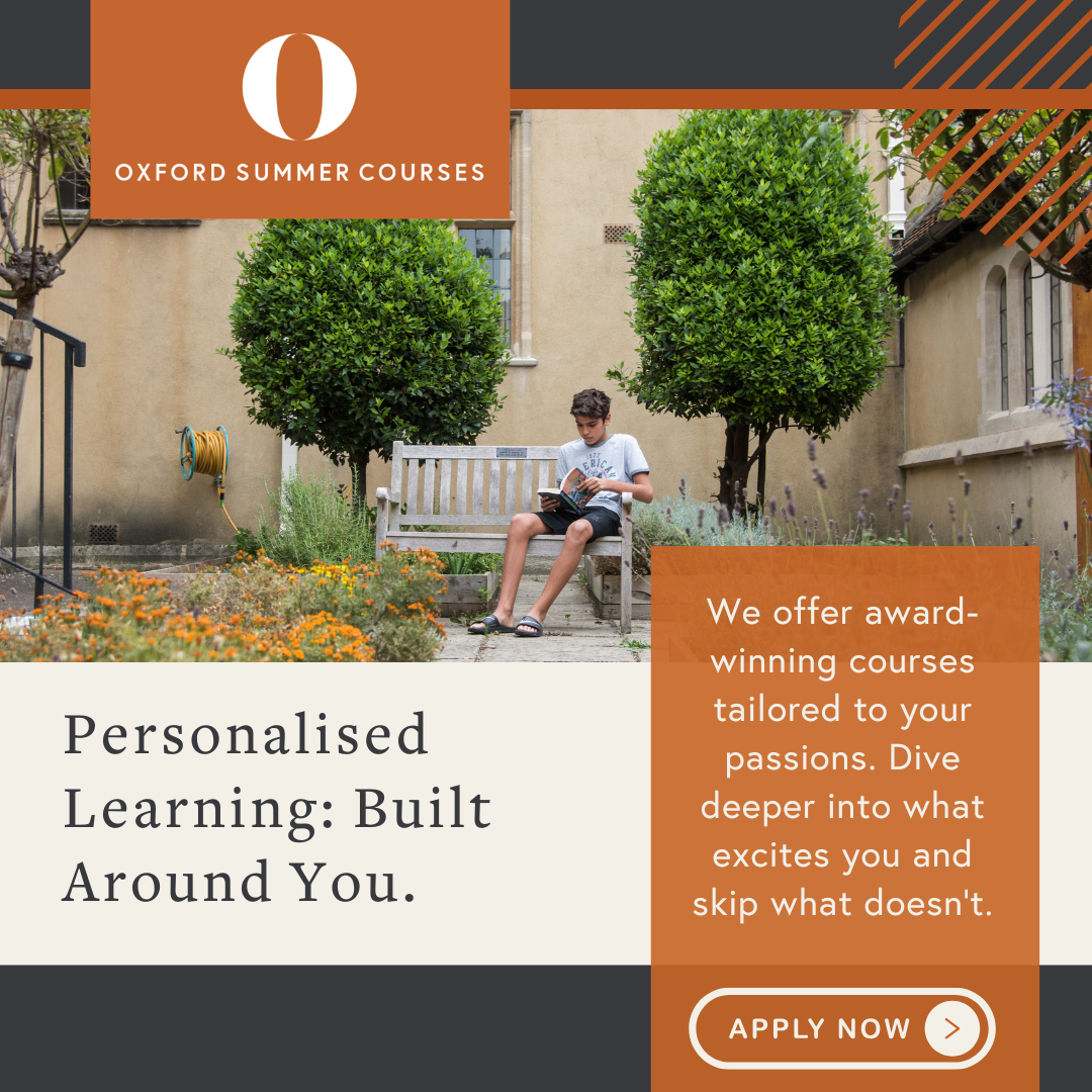 Oxford Summer Courses Facebook ad: Your Oxford summer awaits.