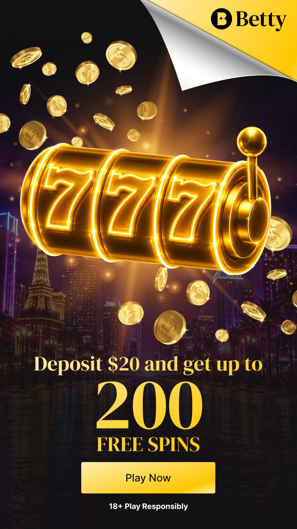 Betty Online Casino Facebook ad