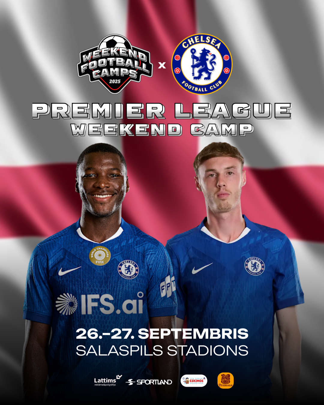 Weekend Football Camps Facebook ad: Pieteikties