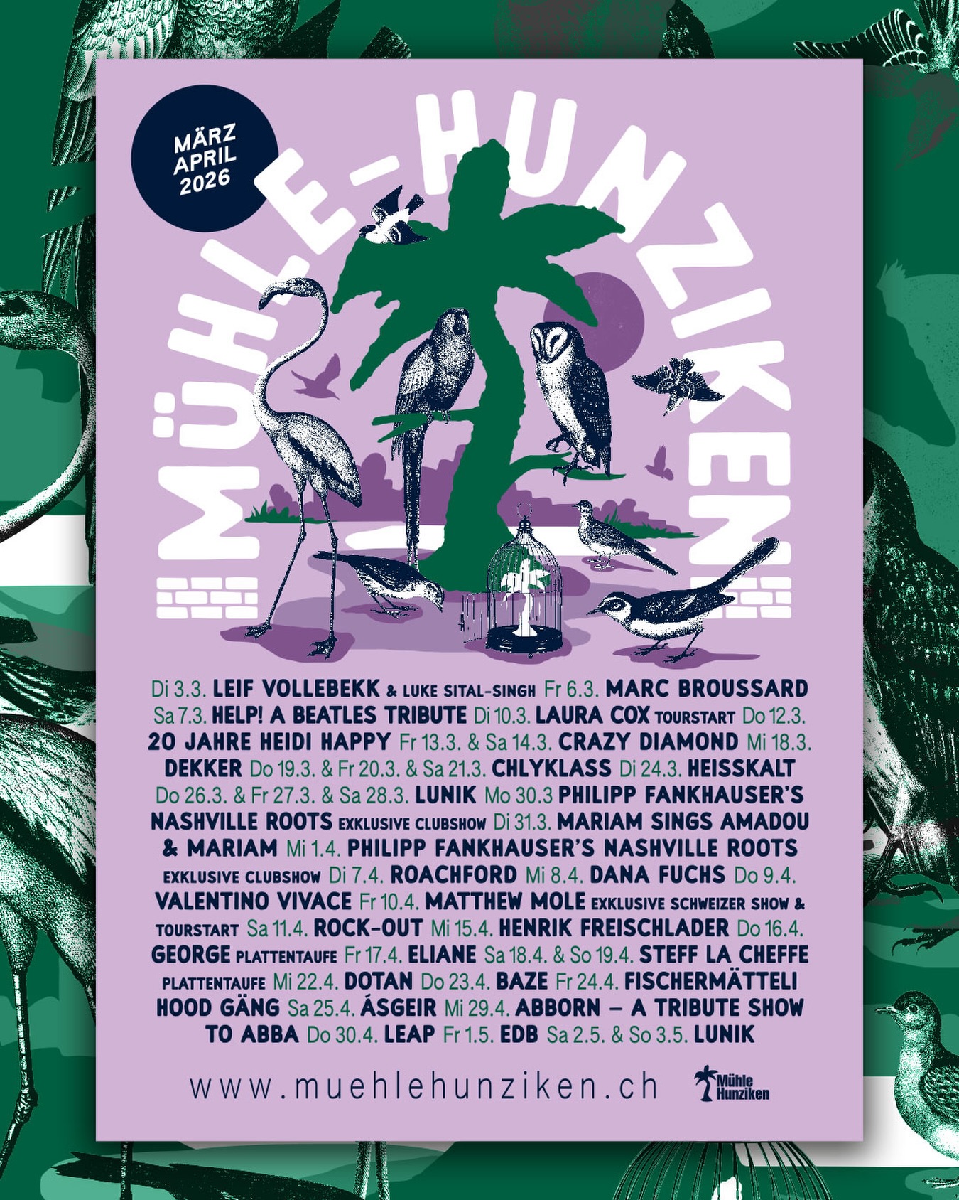 Mühle Hunziken Facebook ad: Die Mühle Hunziken im März & April, olé!