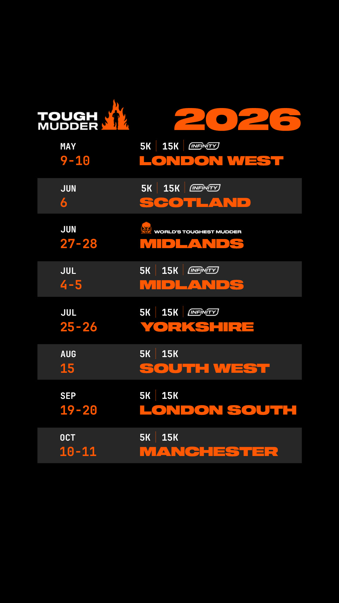 Tough Mudder UK Facebook ad from Jul 9, 2026