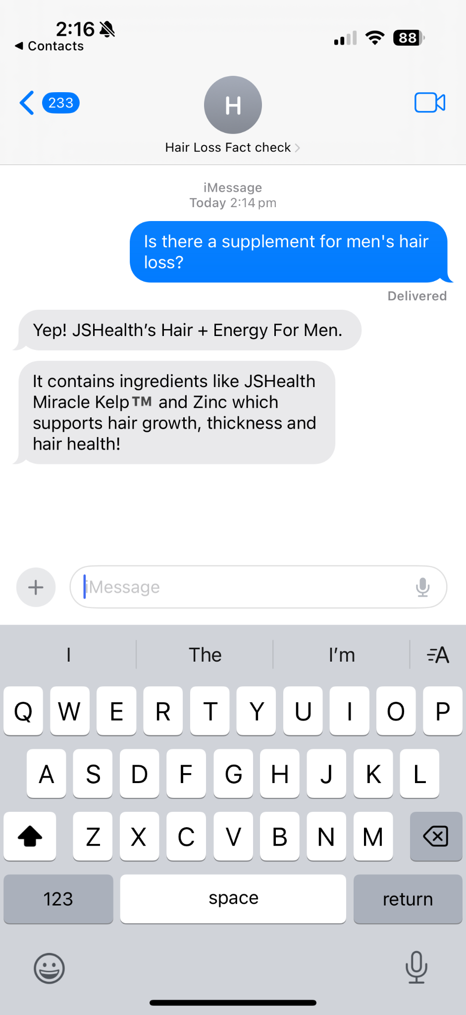JSHealth Vitamins For Men Facebook ad