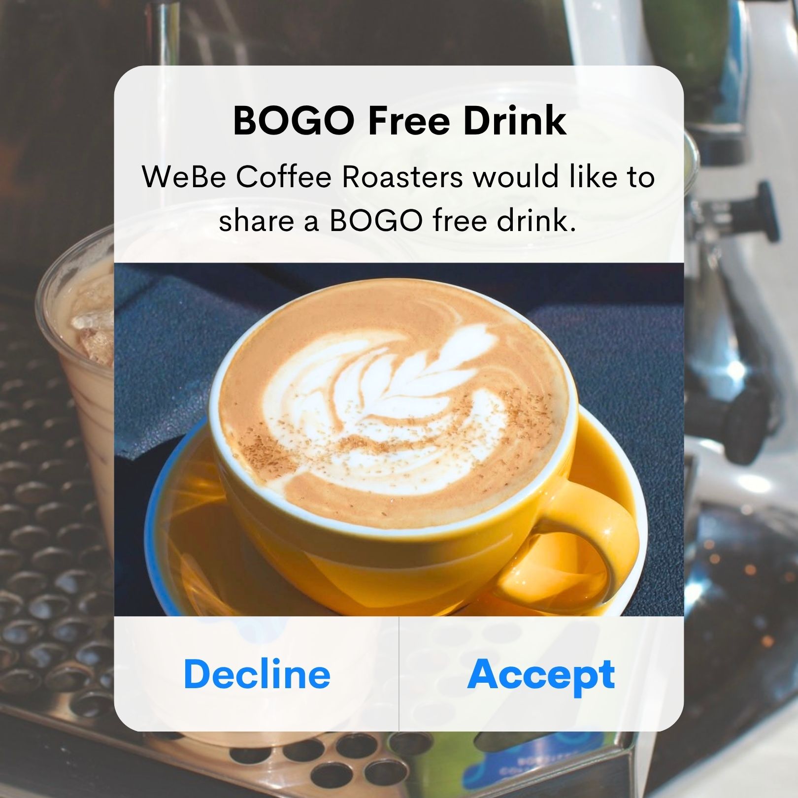 WeBe Coffee Roasters Facebook ad