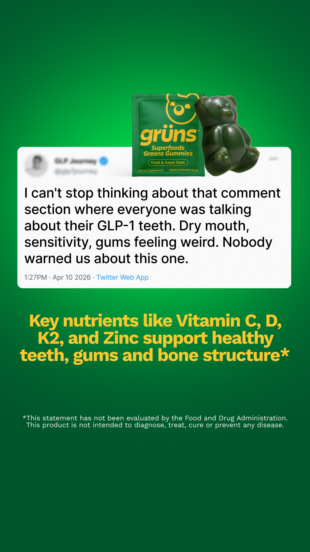 Grüns Facebook ad