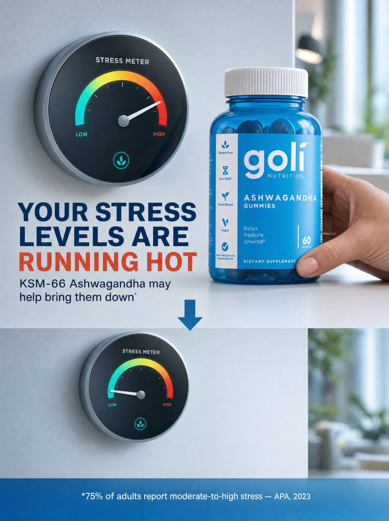 Goli Facebook ad: OVER 60% OFF + 100% FREE Shipping