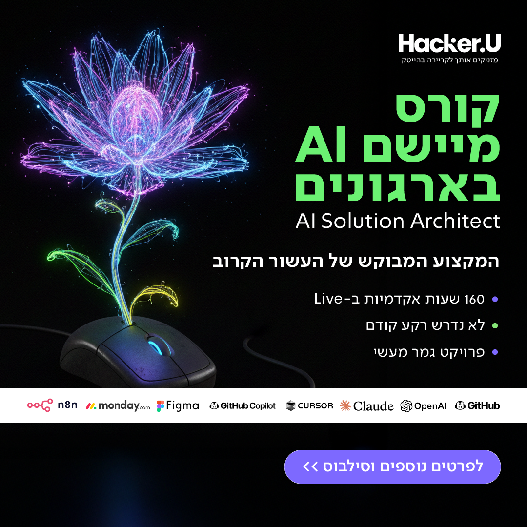האקריו - HackerU החממה Facebook ad