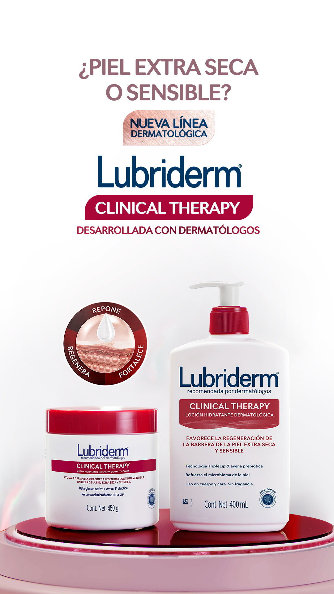 Lubriderm Colombia Facebook ad from Jul 1, 2026