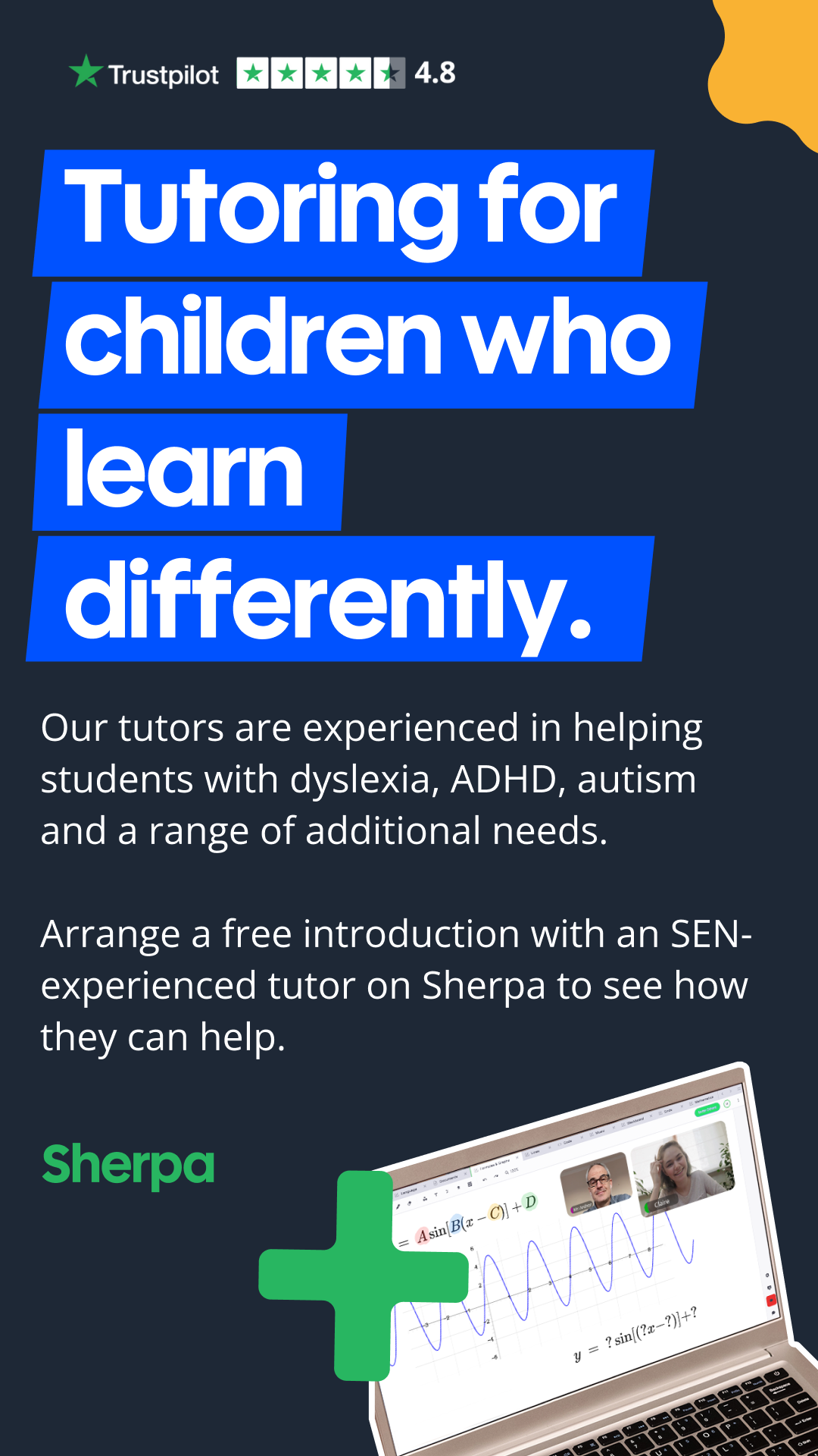 Sherpa Tutors Facebook ad
