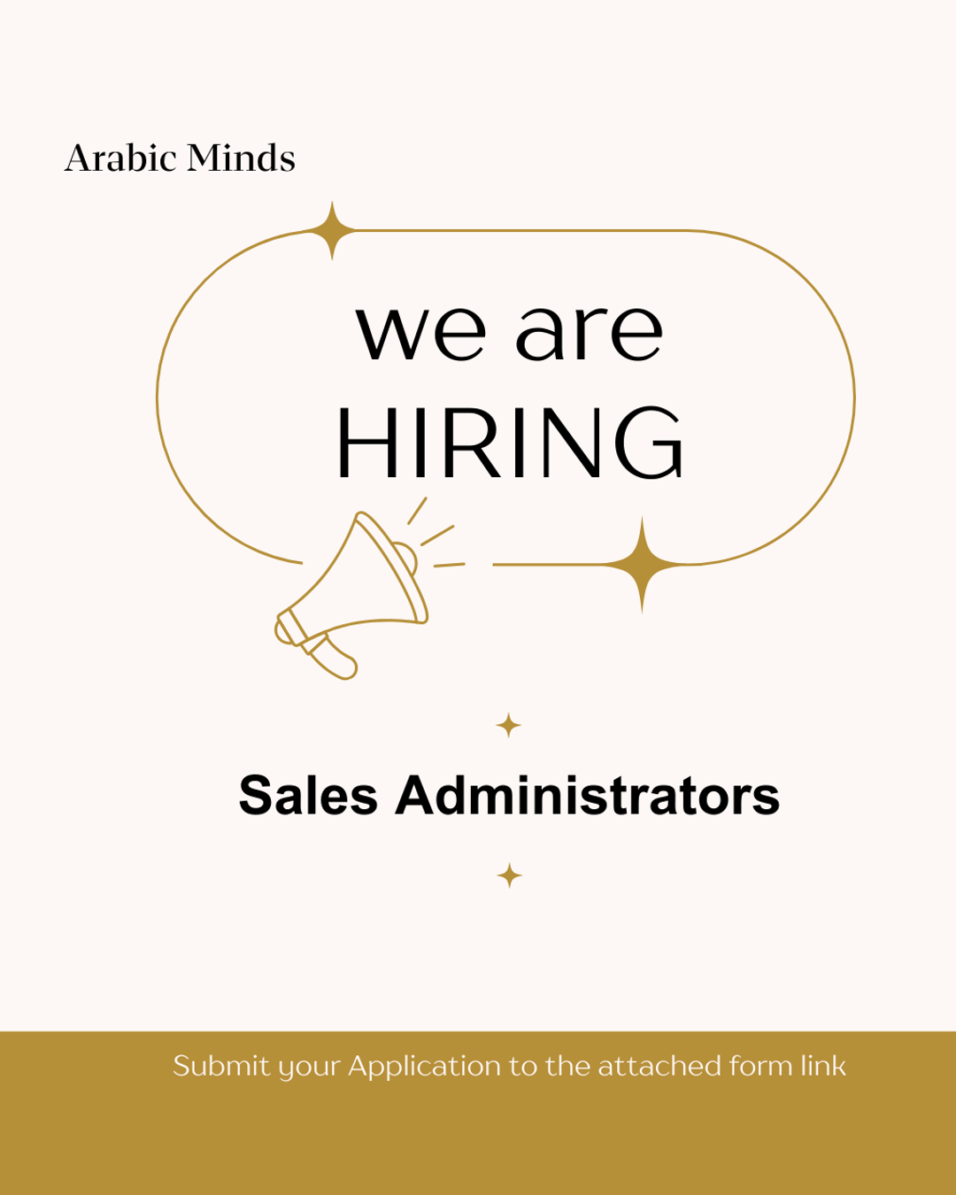 Arabic Minds Facebook ad: Female Online Sales Administrators (Remote)